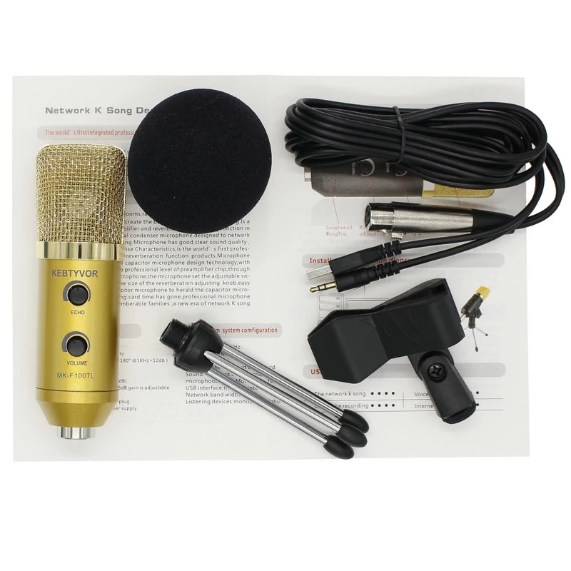 Condenser Microphone Studio Sound 3.5mm Wired Vocal Recording Microphone Broadcast And Studio Shock Mount Radio Microphones