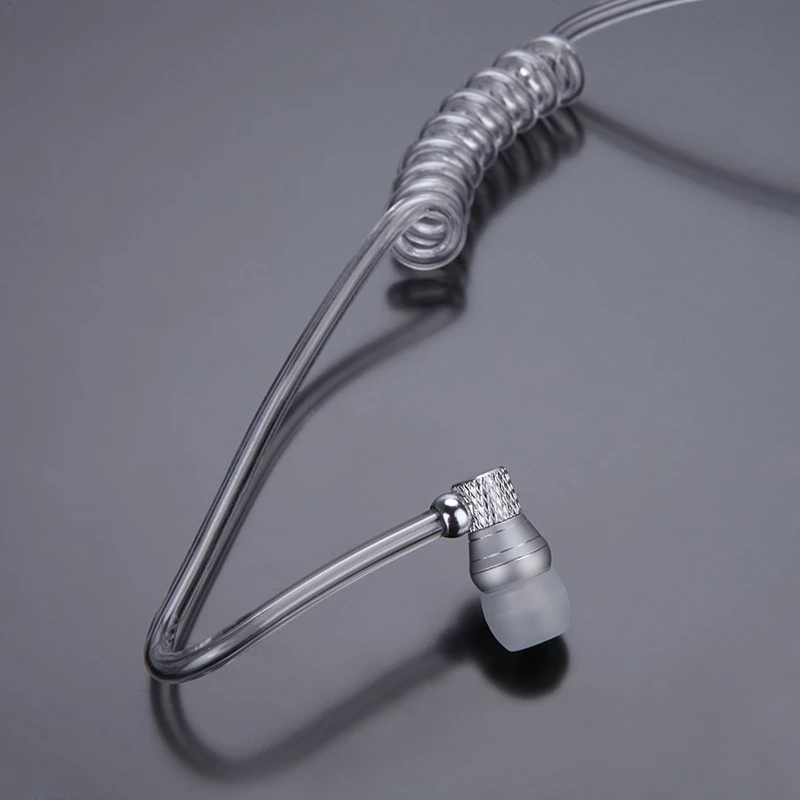 Acoustic Radiation Protection Anti-Radiation FBI Headphones Air Tube Handsfree Earphone with Microphone Volume Control Ear Hook