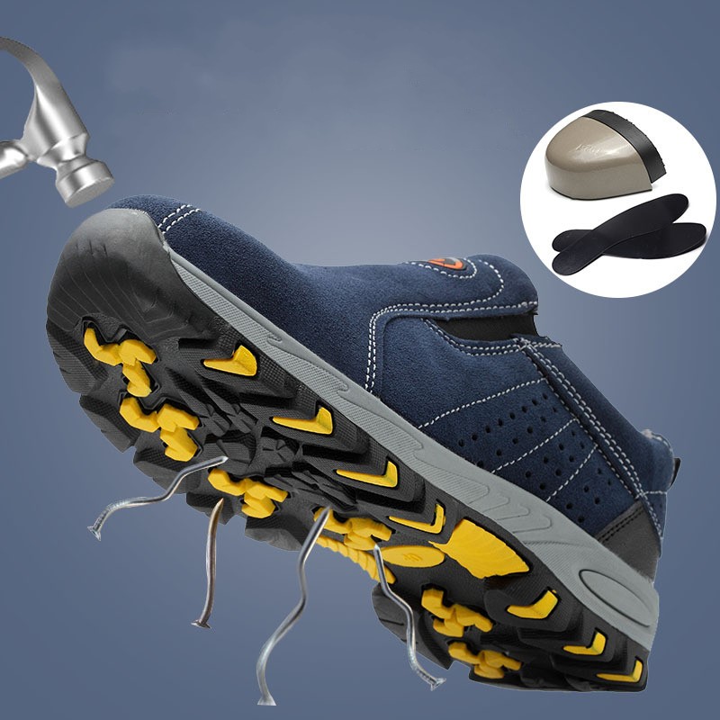 2026 Indestructible Men's Steel Toe Safety Boots Breathable Anti-smashing Puncture-Proof Work Shoes Welder Safety Boot Sneakers