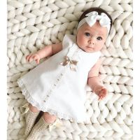 baby summer girls sleeveless bowknot skirt two-piece kids dress
