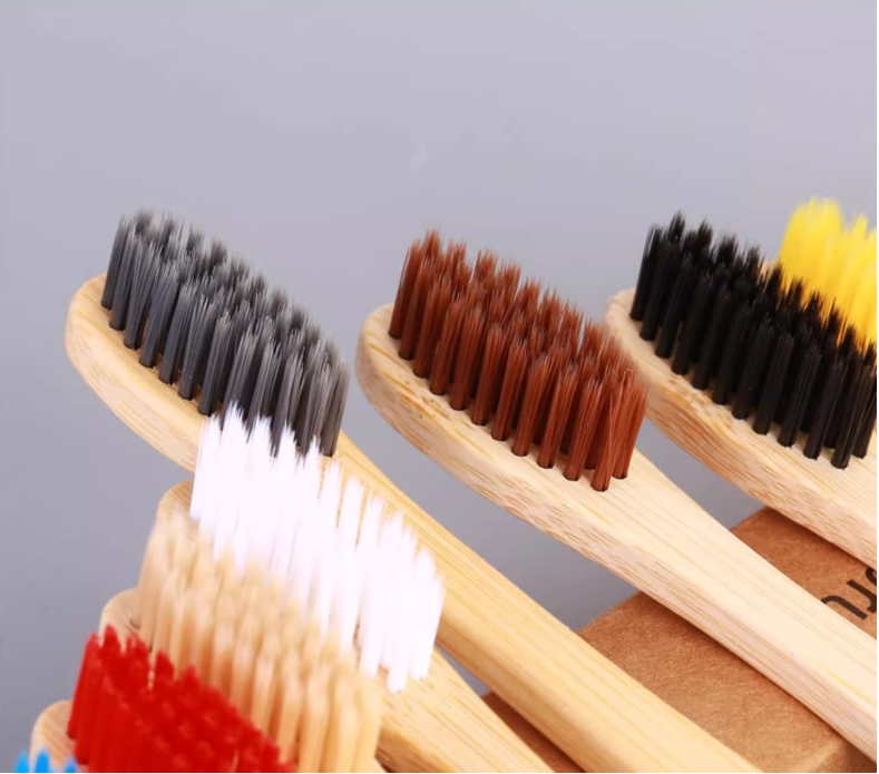 10Pcs Bamboo Biodegradable Toothbrush Manual Wooden HandleToothbrushes With Soft Bristles For Sensitive Teeth Gums Oral Care