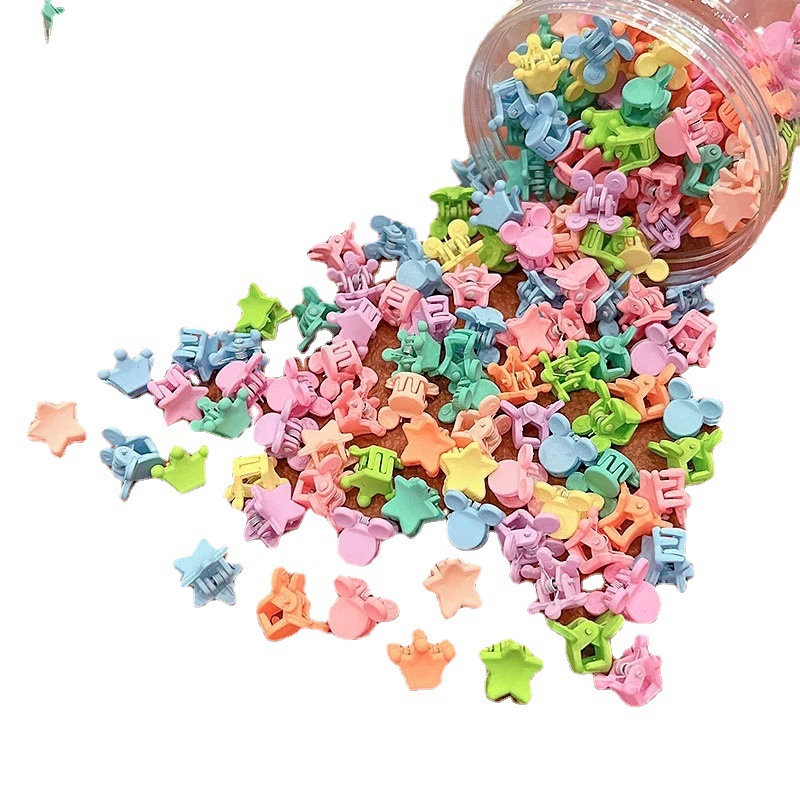 50pc/1 can Macaron hybrid baby grab clip, children's hair clip, little girl hair accessory, cute hair clip, hair clip