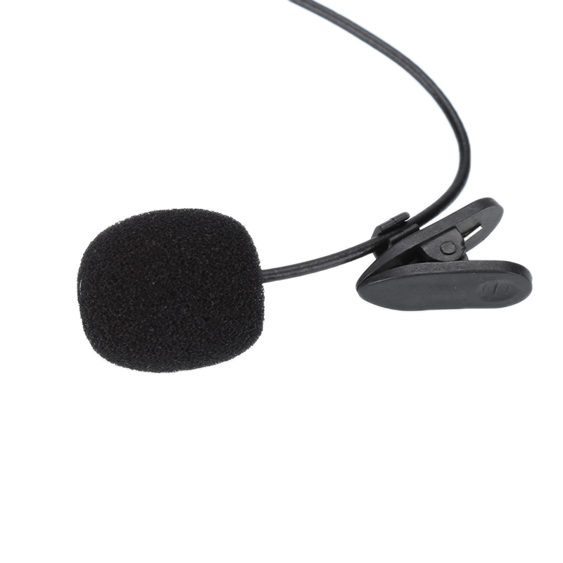 Mini Microphone Condenser Clip-on Lapel Lavalier Mic Wired for Phone PC Notebook