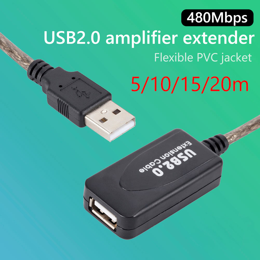 15m USB 2.0 Extension Cable Male to Female Active Repeater Wireless Network Card Extender Cable Cord USB Adapter
