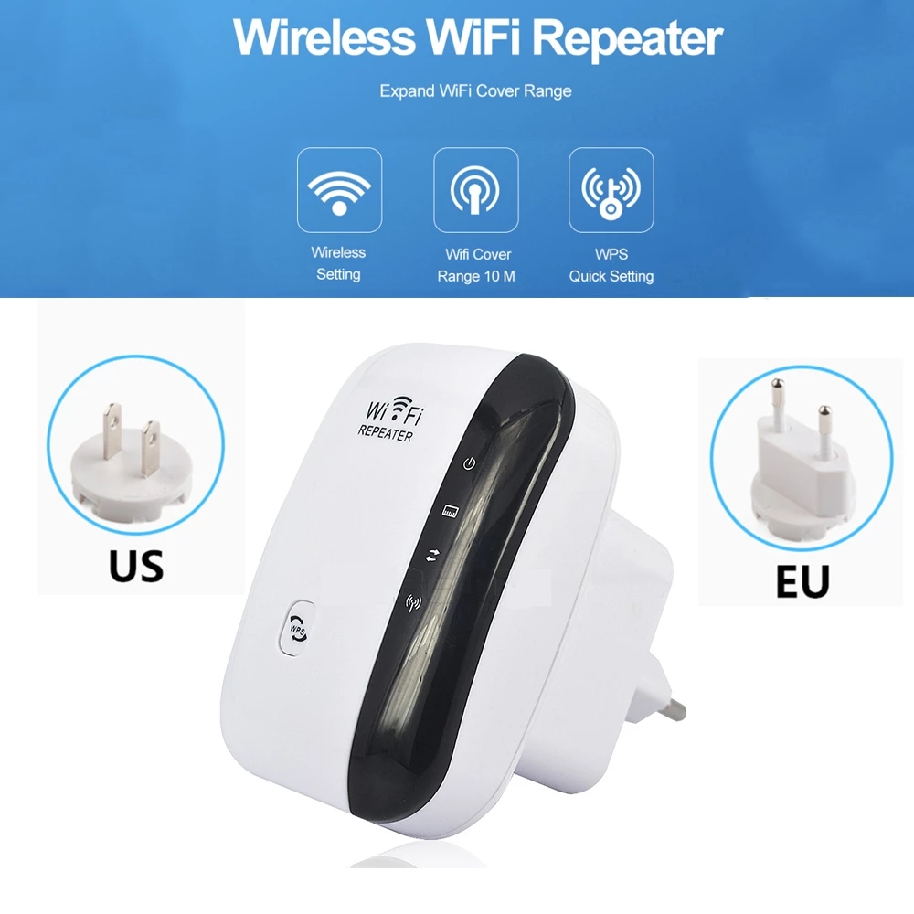 300Mbps WiFi Repeater WiFi Extender Amplifier WiFi Booster Wi Fi Signal 802.11N Long Range Wireless Wi-Fi Repeater Access Point