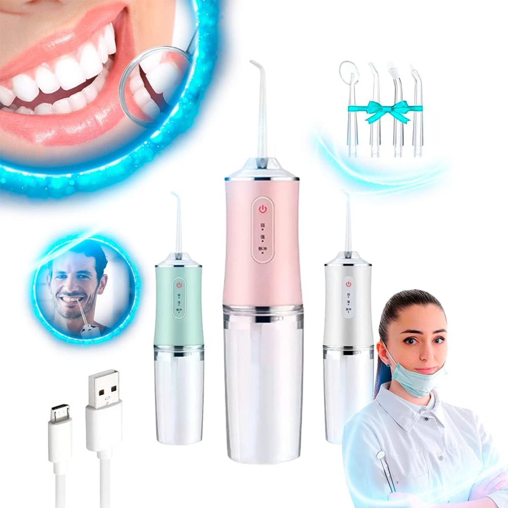 Water Flossers Oral Irrigator USB Rechargeable 220ml 3 Modes Portable Dental Water Tank for Teeth Waterproof Teeth Cleaner