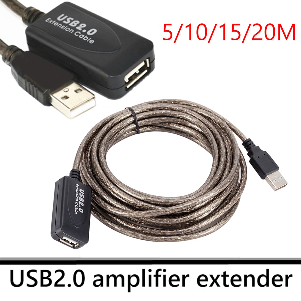 20m USB 2.0 Extension Cable Male to Female Active Repeater Wireless Network Card Extender Cable Cord USB Adapter