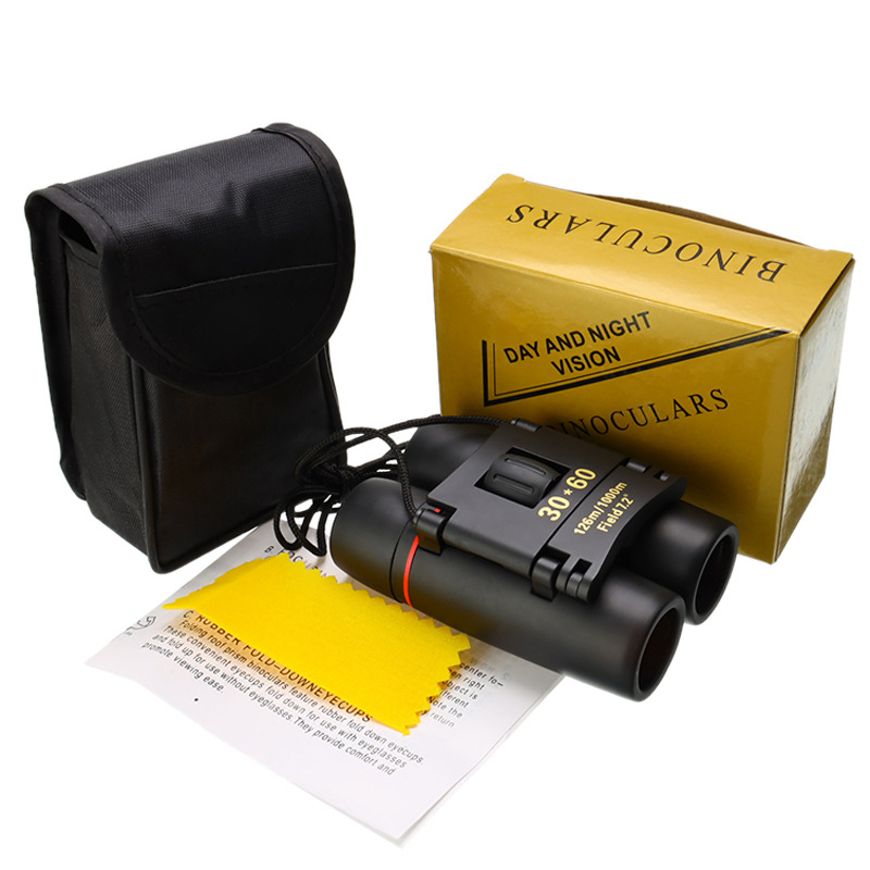 30x60 Zoom Telescope Foldable Binoculars with Low Light Night Vision for Outdoor Birds Travel Camping 1000m