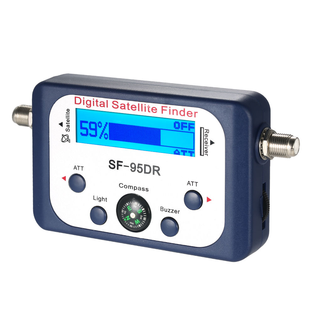 Digital Satellite Finder SF-95DR Meter Satlink Receptor TV Signal Receiver Sat Decoder Satfinder Compass LCD FTA Dish