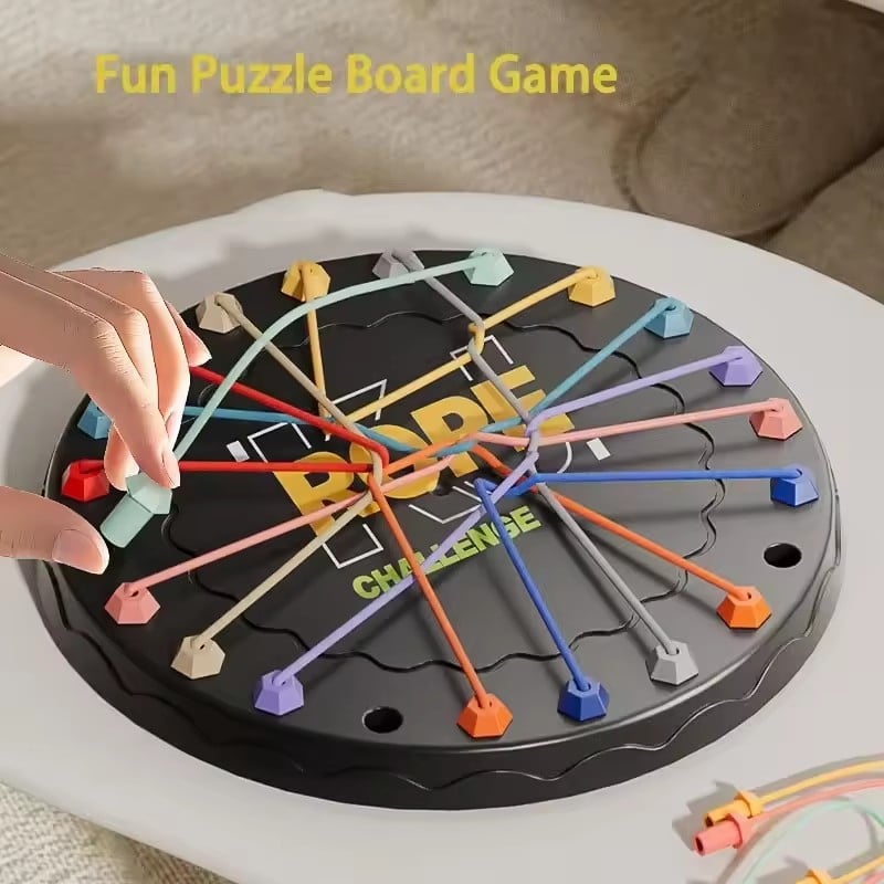 1PC Children's knot puzzle social board game, colorful line classification knot puzzle game