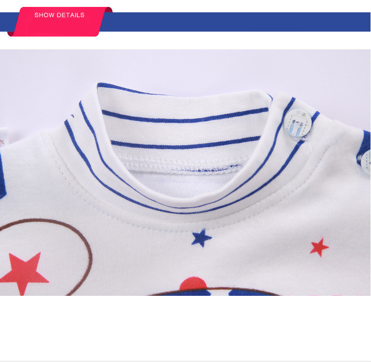 Children Cotton Underwear Autumn Winter Kids Casual Sleeping Clothes Boys Girls Warm Pajamas Baby Toddler Cartoon Clothing Sets
