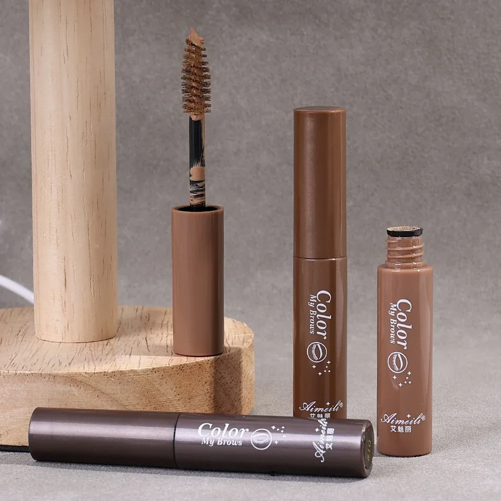 1PCS 3Colors Eyebrow Mascara Cream Long Lasting Waterproof Eye Brow Natural Dark Brown Eye Brow Tint with Brush Makeup Cosmetics