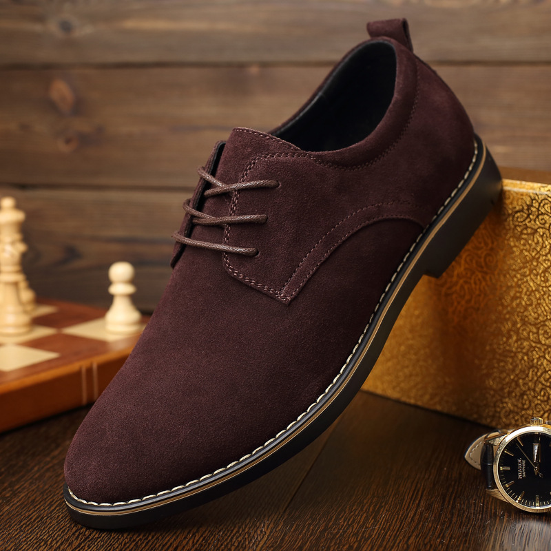 Men fashion business brogue suede dress shoes 38-48