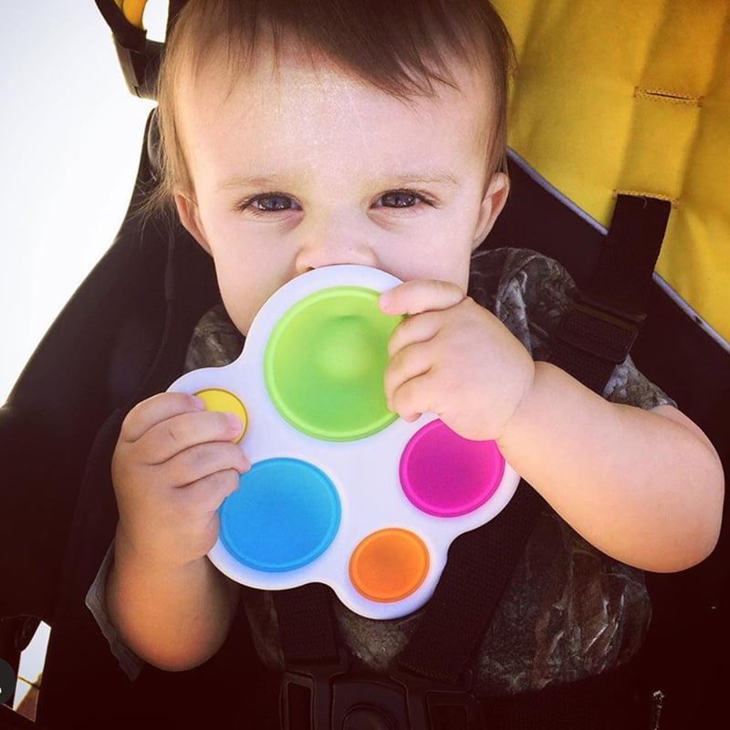 Simple Finger Exercise Montessori Board Toys Colorful Push Pops Montessori Fidget Decompression Toys for Baby Adult