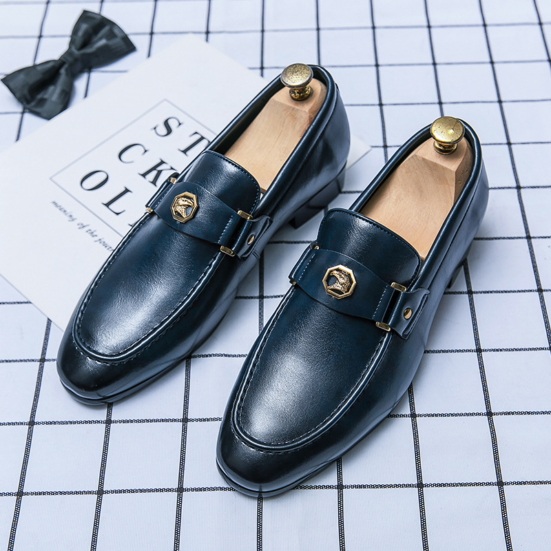 New Black Men's Anti slip Round Head Fashion Men's Formal Shoes Free Delivery Men's Wedding Shoes Size 38-48