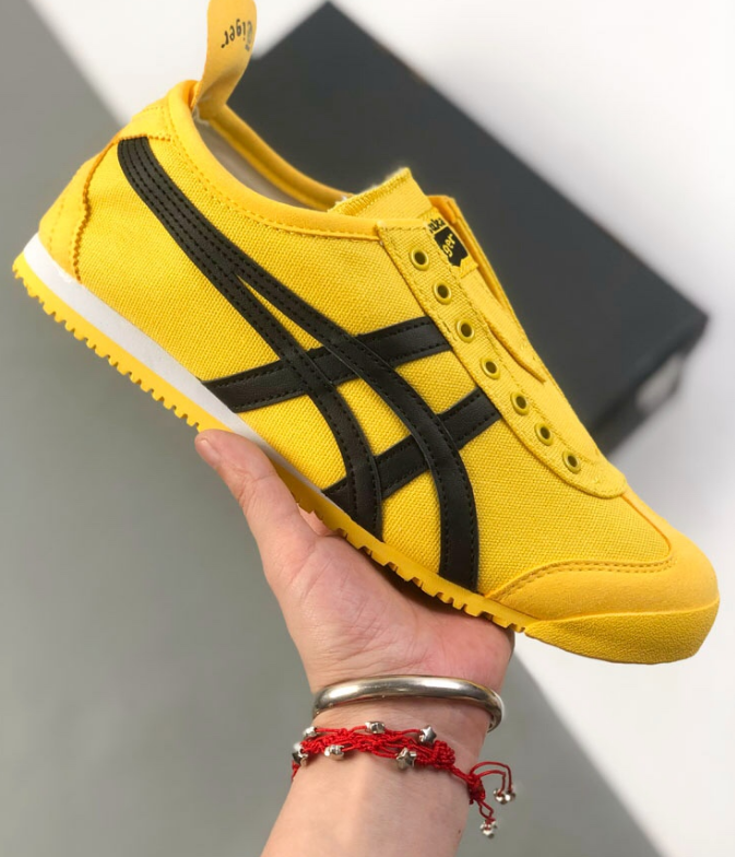 Asics Onitsuka Tiger Laceless Comfortable Flat Wear-resistant Slip-resistant Casual Sports Running Shoes