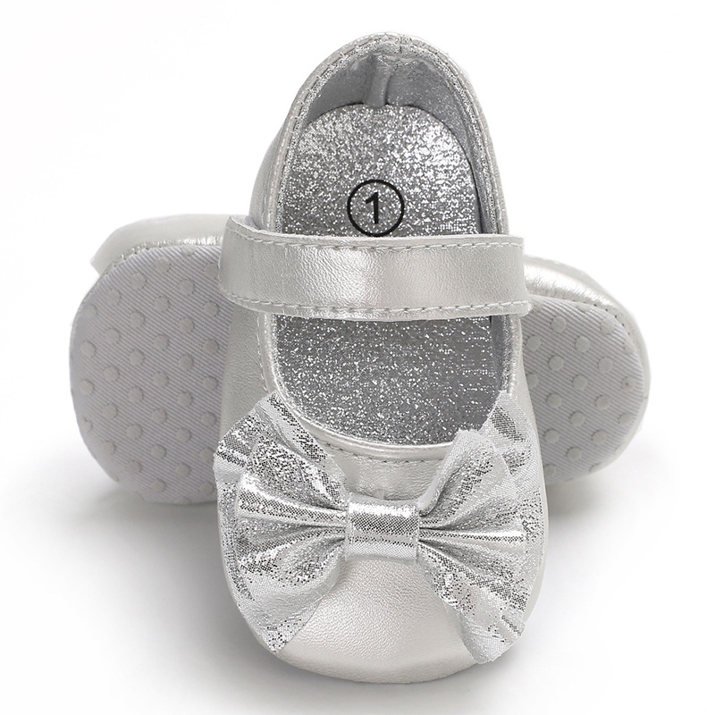 Cute Spring Newborn Golden Baby Shoes Non Slip Cloth Bottom Girl Shoes Elegant Breathable Casual Baby First Walking Shoes