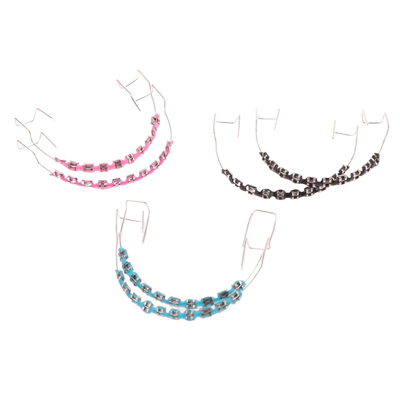 Temporary Tooth Decoration With Braces Box Comfortable Metal Bracket Gift for Family Temporary Tooth Decoration with Metal Wire