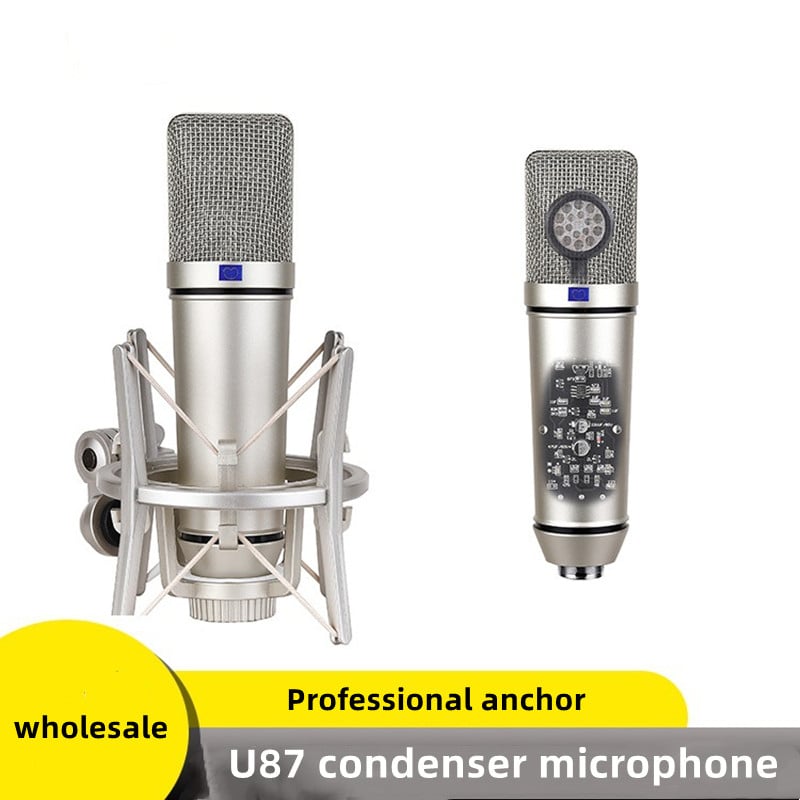 Condenser Microphone U87 Recording Microphone Professional Microphone Computer Live Vocal Podcast Game Studio Singing