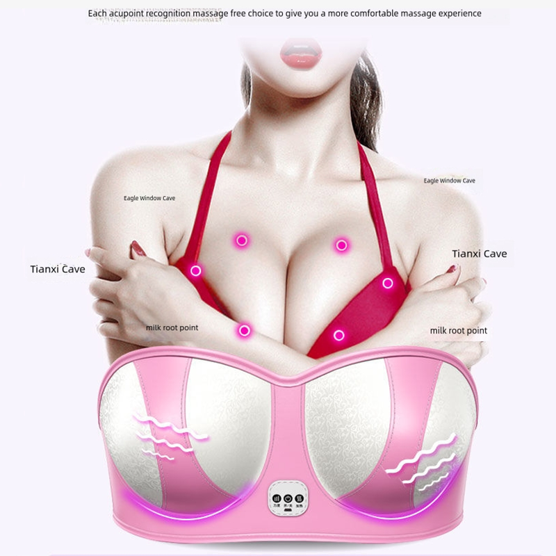 Intelligent breast massager kneading postpartum breast opening and blocking milk hot compress breast massage breast beauty devic