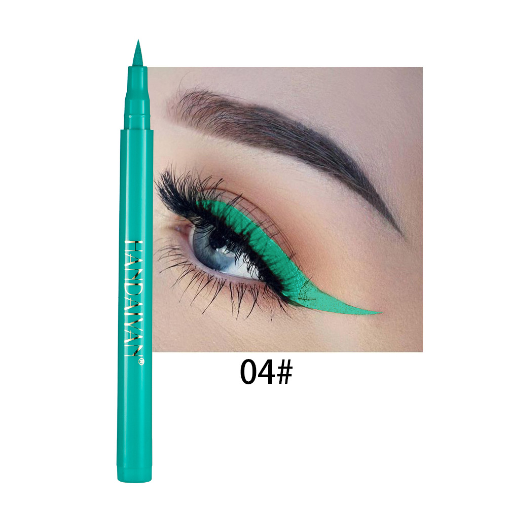 Makeup HANDAIYAN Rainbow DIY Paint eyeliner liquid is not easy to smudge and stain matte eyeliner pen