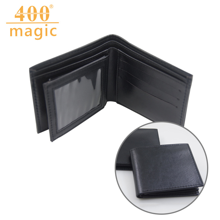 Magic Trick Big Flame Fire Wallet Stage Street Show Faux Leather Bifold Purse