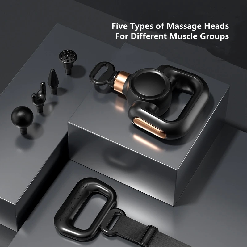New Fascial Gun Muscle Relaxing And Relif Fatigue Vibration Massager Low Noise Multifunction Massage-Head and Belt Body Relaxer