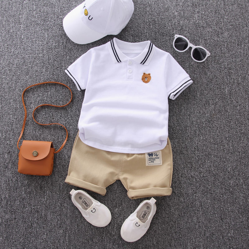 Toddler Kids Baby Boys Set Short Sleeve T-shirt Tops+ Jeans Outfits Clothes 2PCS Kids Clothing