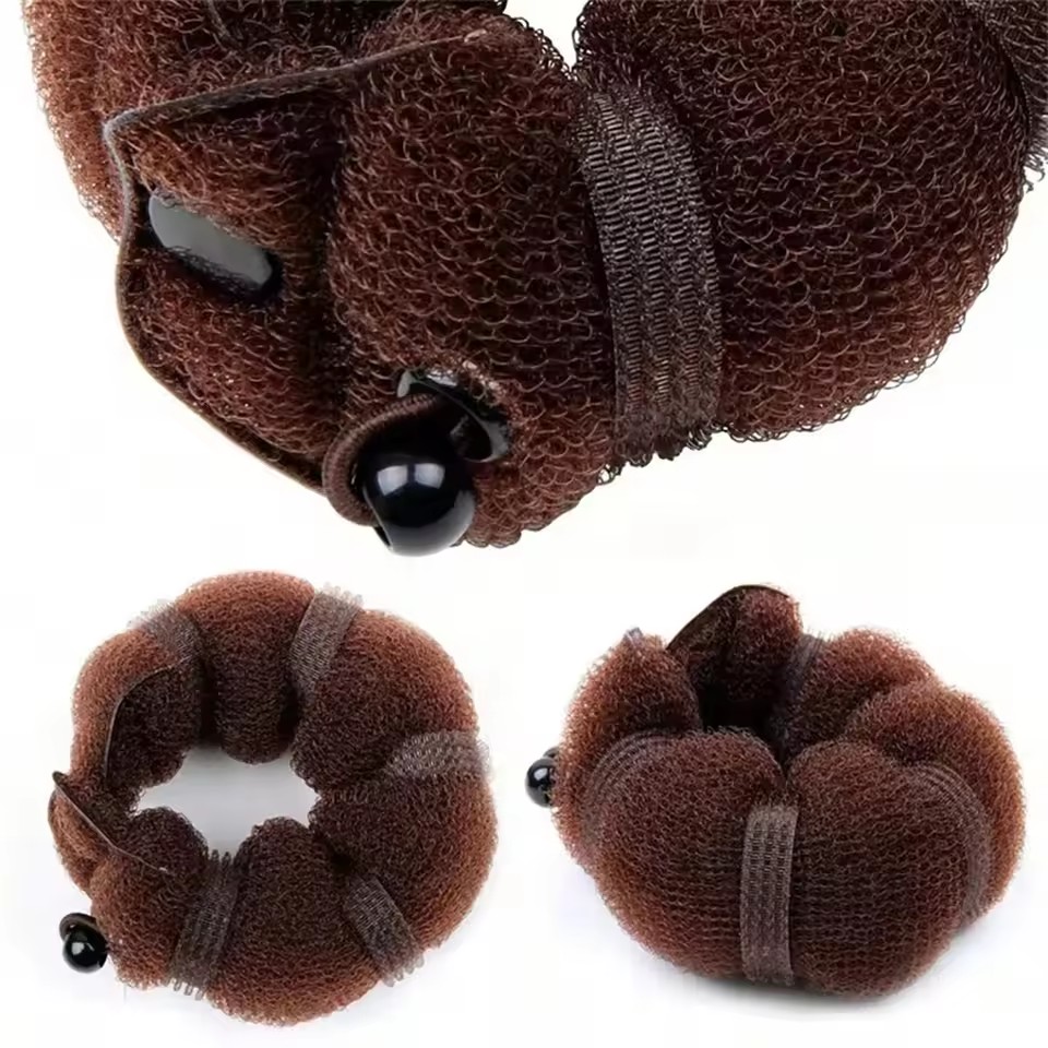 1PC Cute DIY Donut Hair Curler Durable Easy Donut Bun Maker Braider Tool Hairstyle Meatball head hair maker Hair Styling Tools