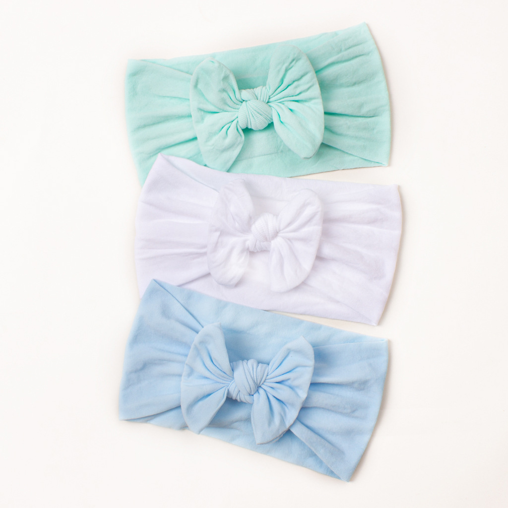 3pc/setLovelyBaby Headband TurbanFlower BowNewborn Baby GirlHeadbands Elastic KidsToddler Hair Band haarband BabyHairAccessories