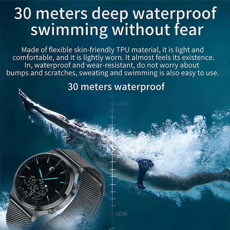 New Smart watch Men Heart rate Blood pressure Full touch screen sports Fitness watch Bluetooth for Android iOS smart watch