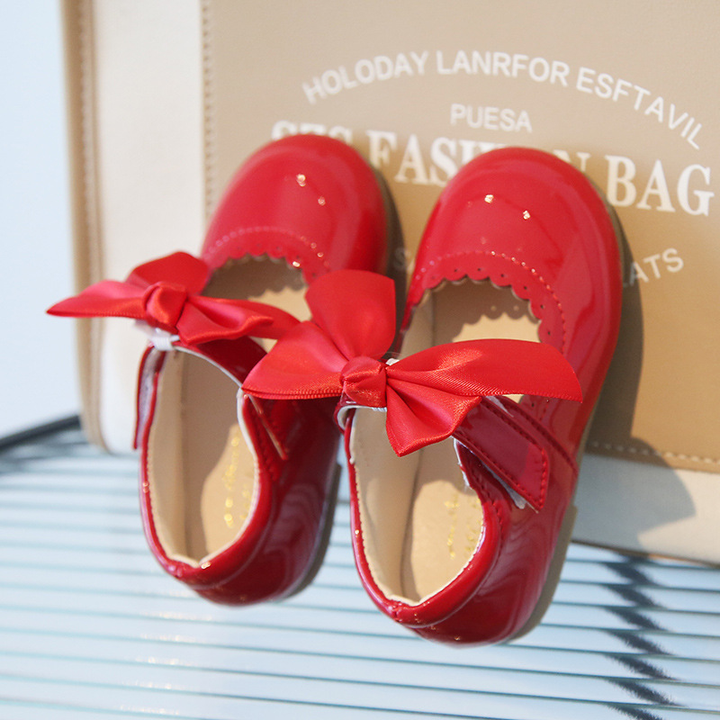 Girl Baby Cute Bow Multi purpose Single Shoe Spring and Autumn New Princess Leather Shoes