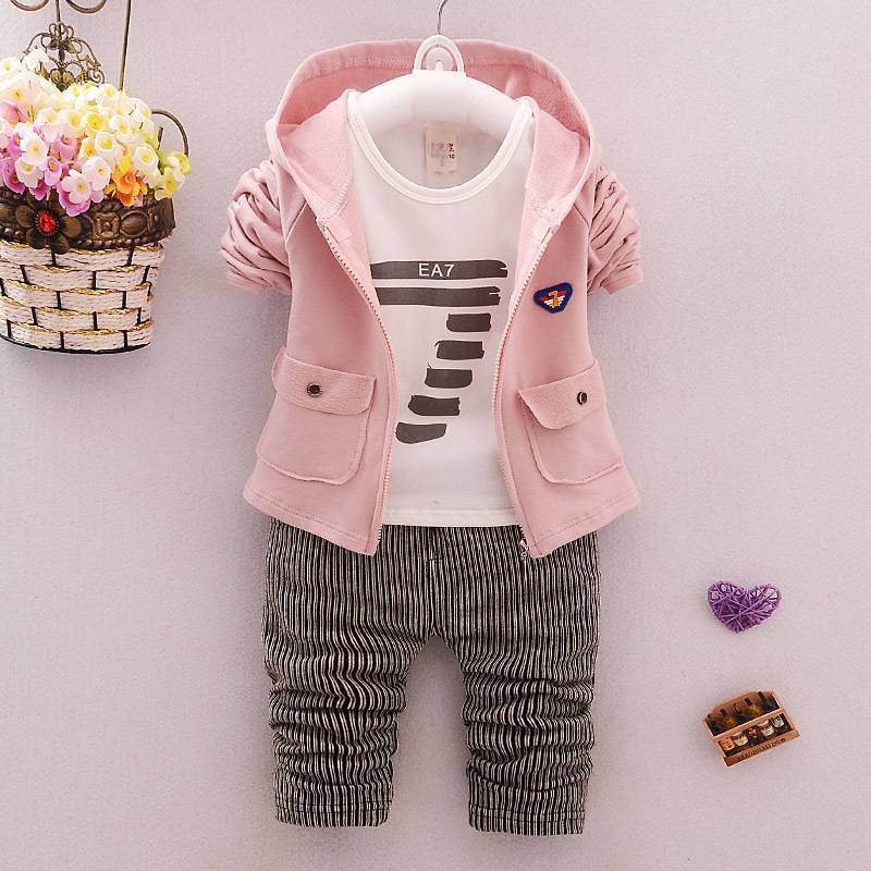 BibiCola toddler Clothes Baby Boy Clothing set Sport Suits fashion Hooded +T-shirt + Pants 3 Boys Tracksuit Sets