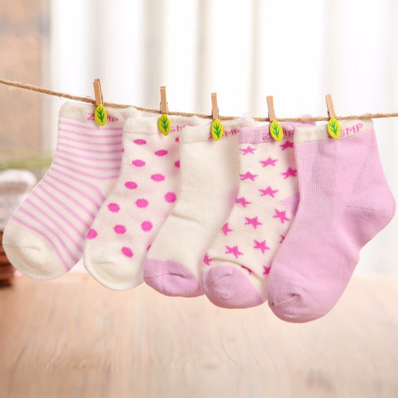 Children Socks Thin Comfortable Breathable Cotton Socks Fashion Baby Socks 5 Double Loaded
