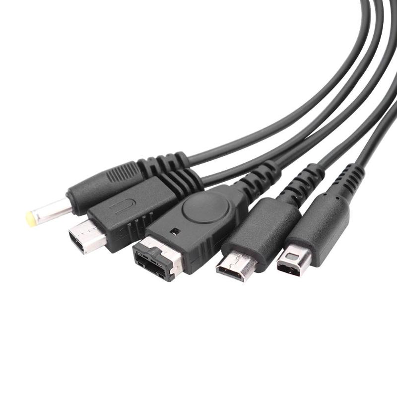 5 in 1 USB Charging Cable for Nintend NEW 3DS XL NDS Lite NDSI LL WII U Charger for Nintendo GBA for Sony PSP 1000/ 2000 cable