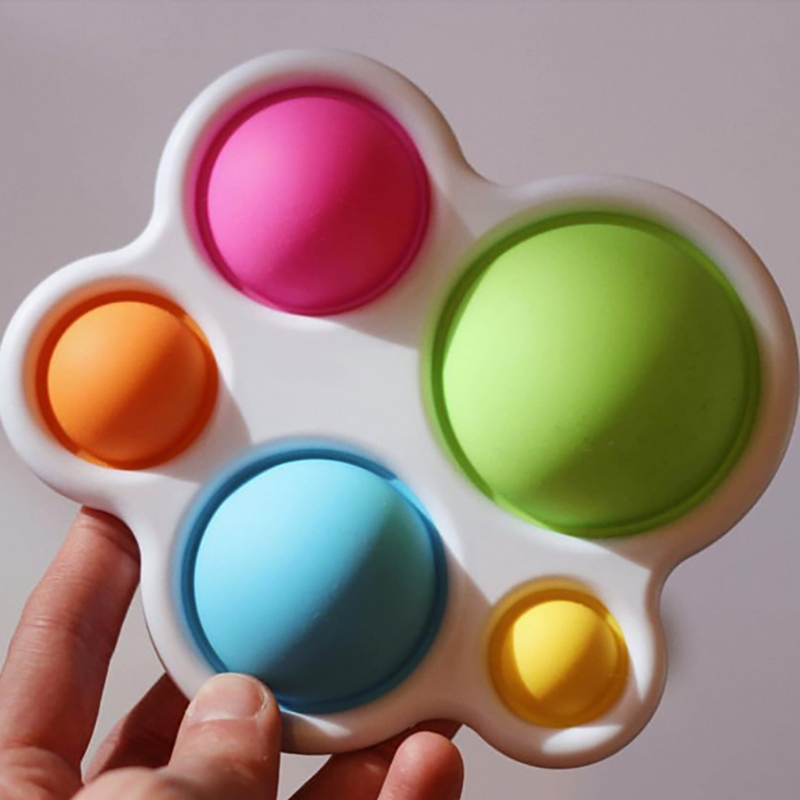 Simple Finger Exercise Montessori Board Toys Colorful Push Pops Montessori Fidget Decompression Toys for Baby Adult