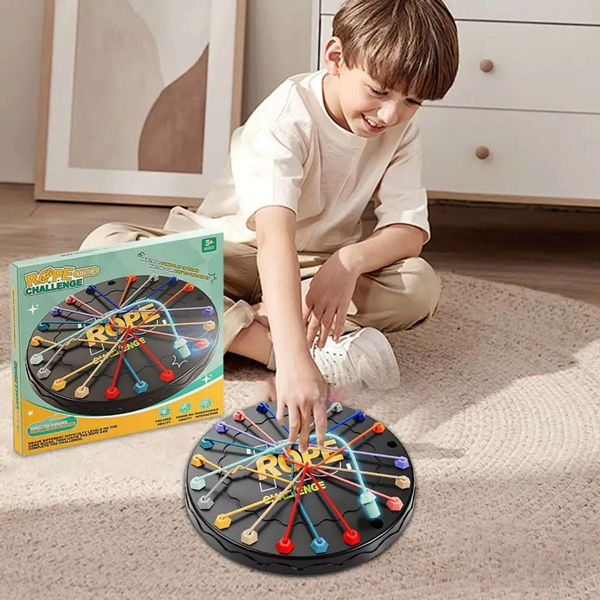 1PC Children's knot puzzle social board game, colorful line classification knot puzzle game