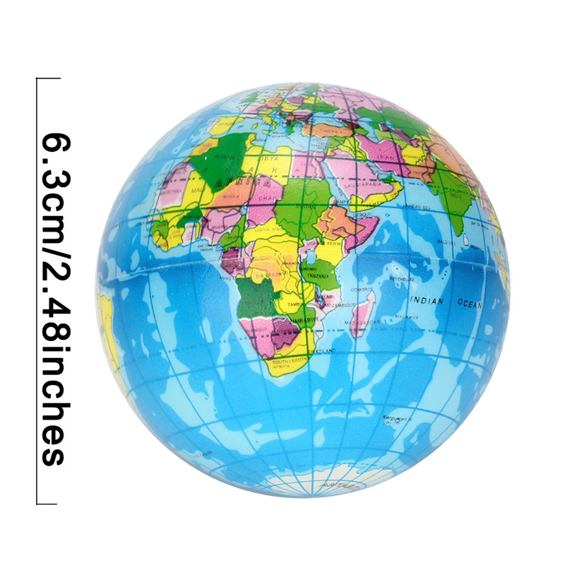 1pcs Stress Relief World Map Jumbo Ball Atlas Globe Palm Ball Planet Earth Ball Home Office Decoration Decompression Small Toys