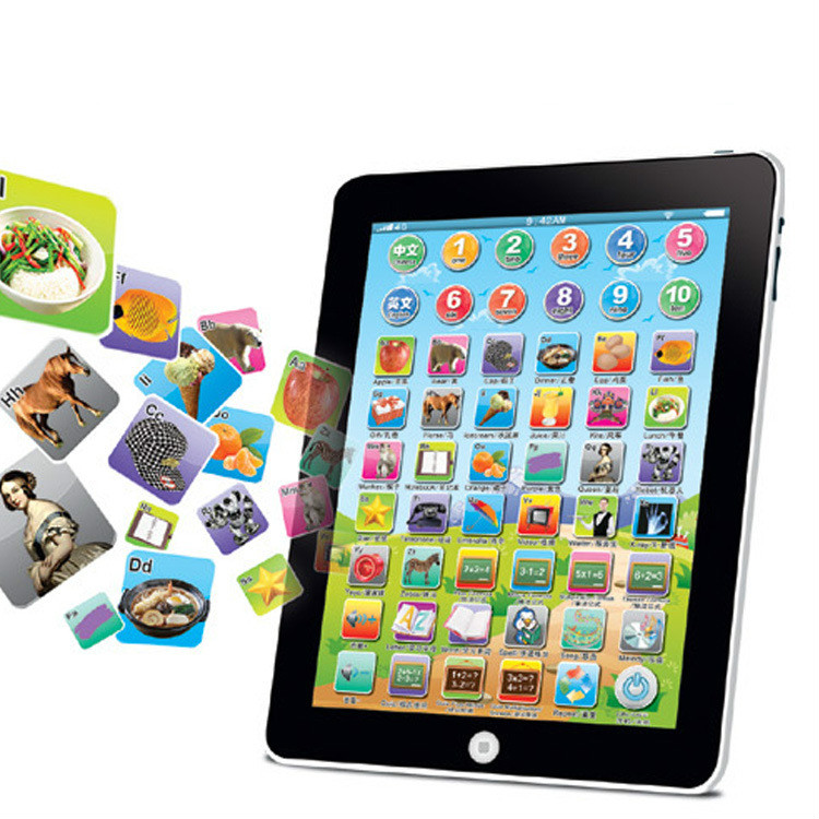Children Ipad Apple Tablet PC Learning Machine in English Early Education Puzzle Story Point Reading Machine Gift Toys