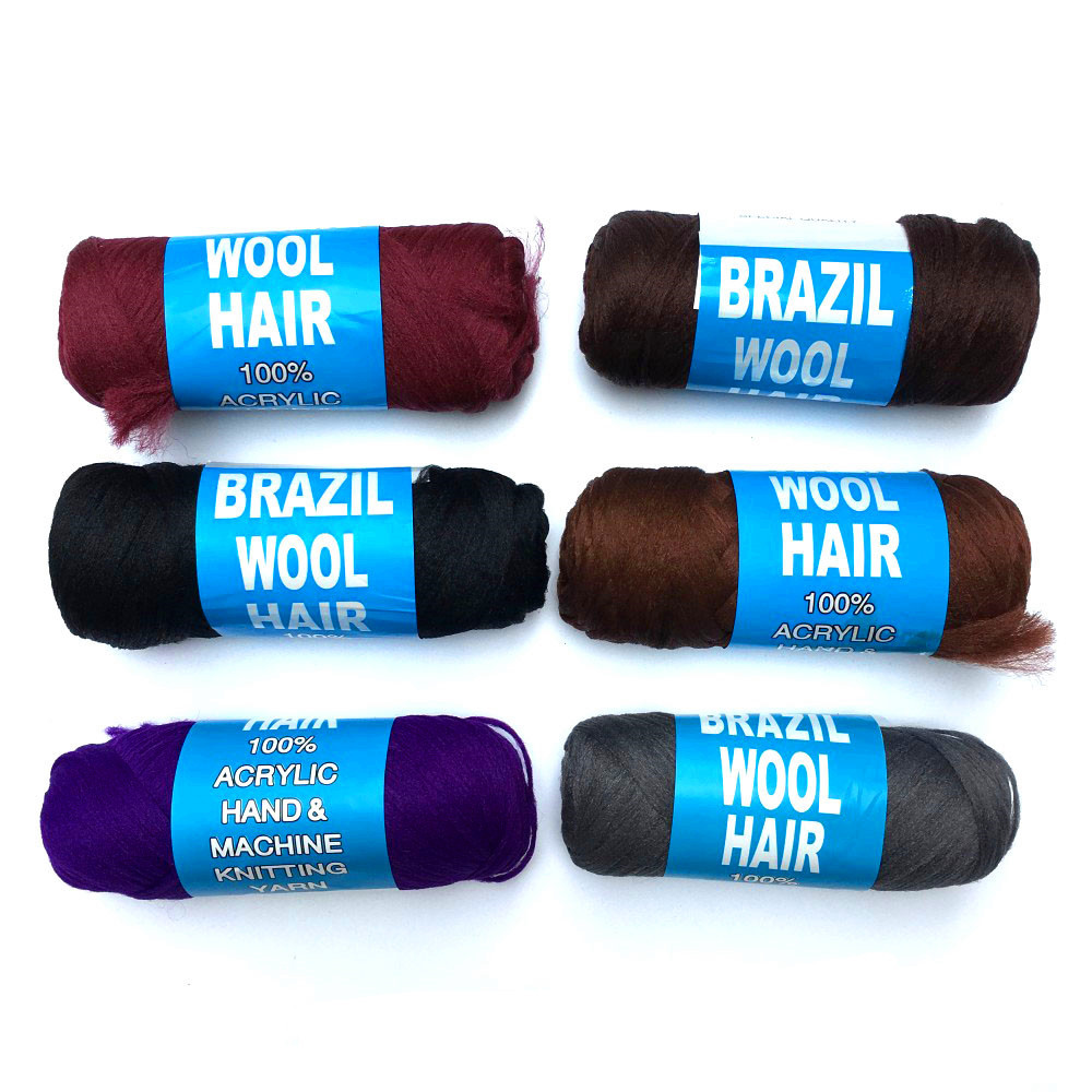 70g/ball 10 ply African Wig Hair Yarn Artificial 100% Polypropylene Hand Knitting Braid Short Hair Curly Hair Dreadlocks