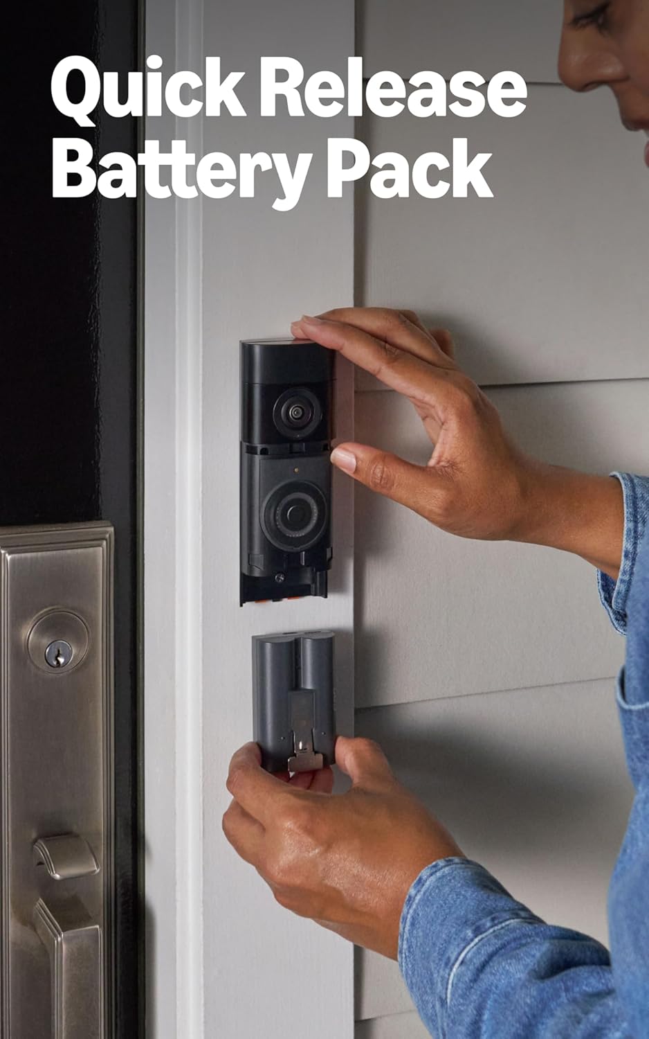 Ring Battery Doorbell Plus (newest model), Retinal 2K with wide-angle video, up to 6x Enhanced Zoom, Night Vision, and Quick Release Battery Pack, Pol