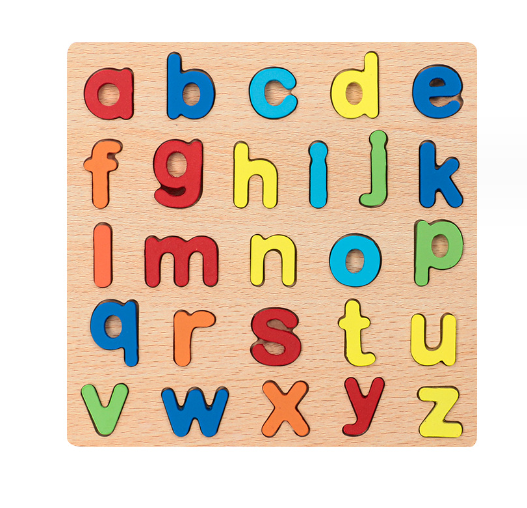 Early Education Scratch Board Alphabet Puzzle Matching Toy, Wooden Educational Toys For Toddlers And Children