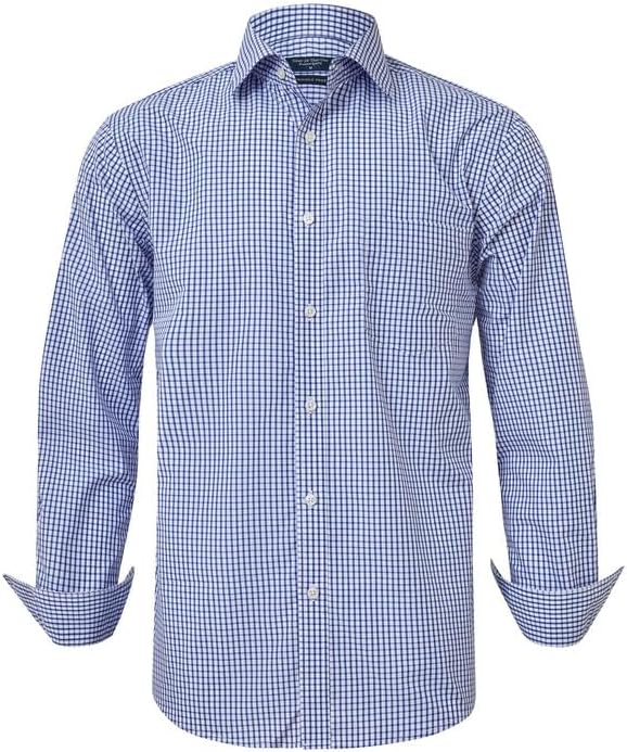 Year In Year Out Wrinkle Free Dress Shirt for Men Regular Fit Long Sleeve Wrinkle Resistant Shirt