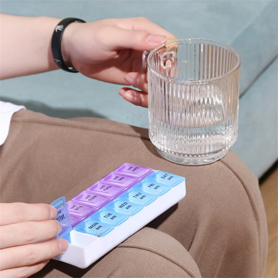 Weekly Pill Tablet Organizer Plastic Pill Organizer Medicine Tablet Pill Box Container Case