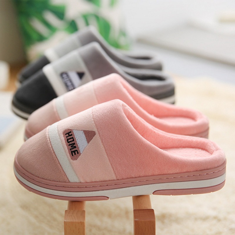 Modern Minimalist Cotton Slippers for Men – Textured Stripe Detail, Lightweight, Anti-Slip & Home-Read