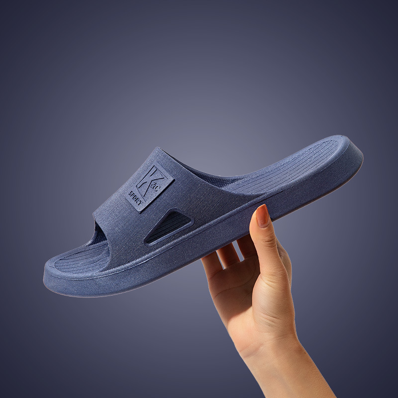 1 pair of men's fashionable home sandals and slippers, bathroom anti slip shower thick soled silent sandals and slippers