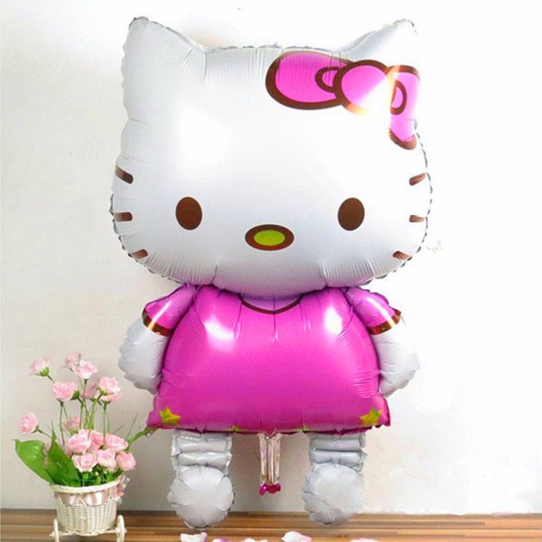 116*65cm Big Size Hello Kitty Cat Foil Balloons Cartoon Birthday Wedding Decoration Party Inflatable Air Balloons Classic Toys