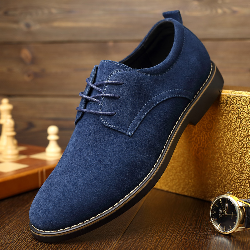 Men fashion business brogue suede dress shoes 38-48