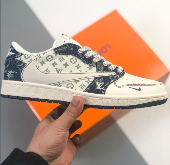 AJ1 Qiao 1 Inverted Hook Retro Low Top Casual Sports Skateboarding Board Shoes