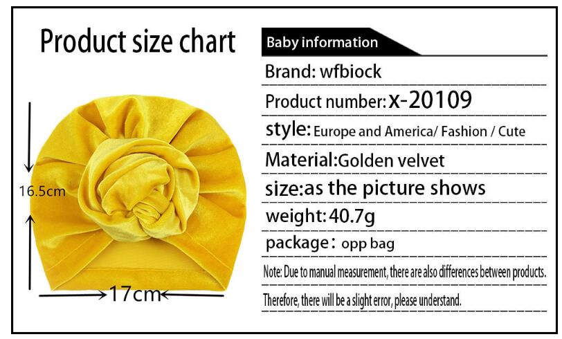 New children's Pullover cap gold velvet Indian hat baby products